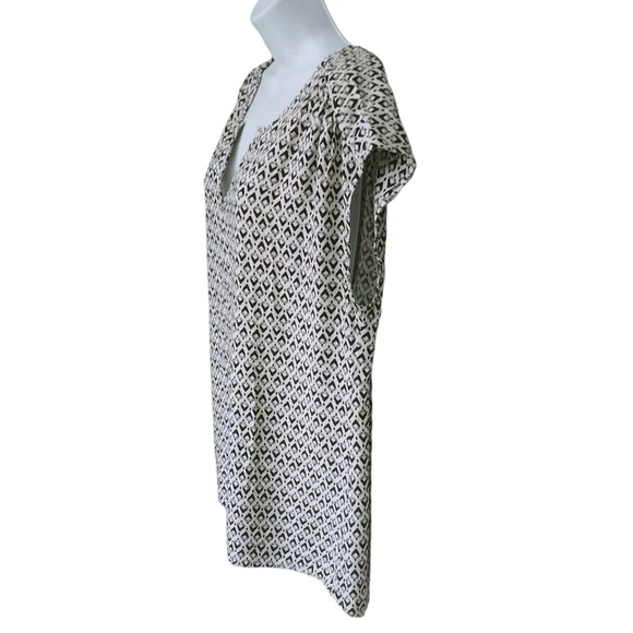 Nicole Miller Original Geometric Sleeves  Blouse Black White XXL - Picture 5 of 8